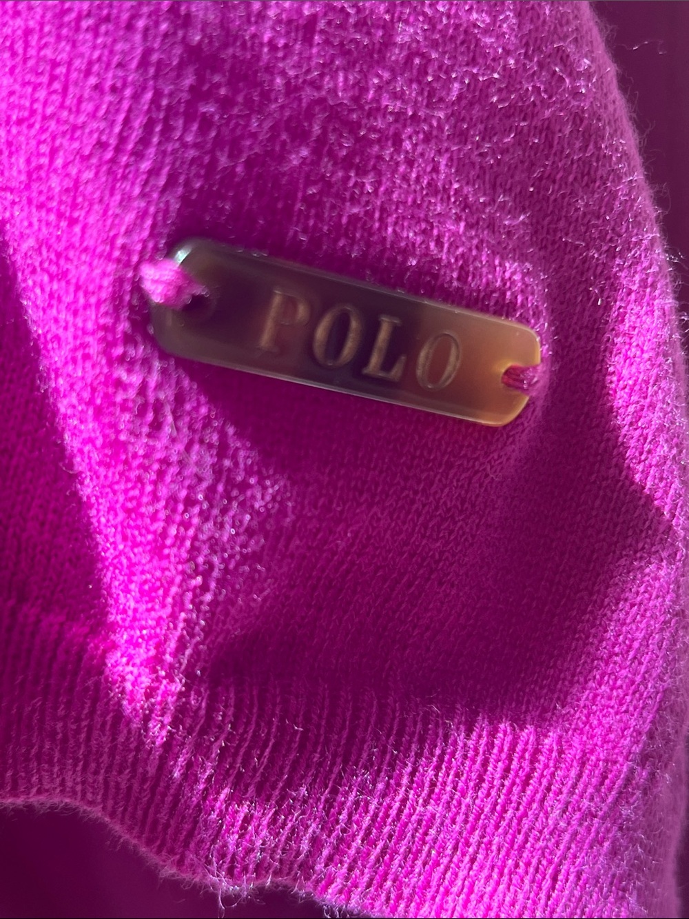 Polo Ralph Lauren XL V-Neck Sweater in Berry soft luxury New with tags - Picture 4 of 12